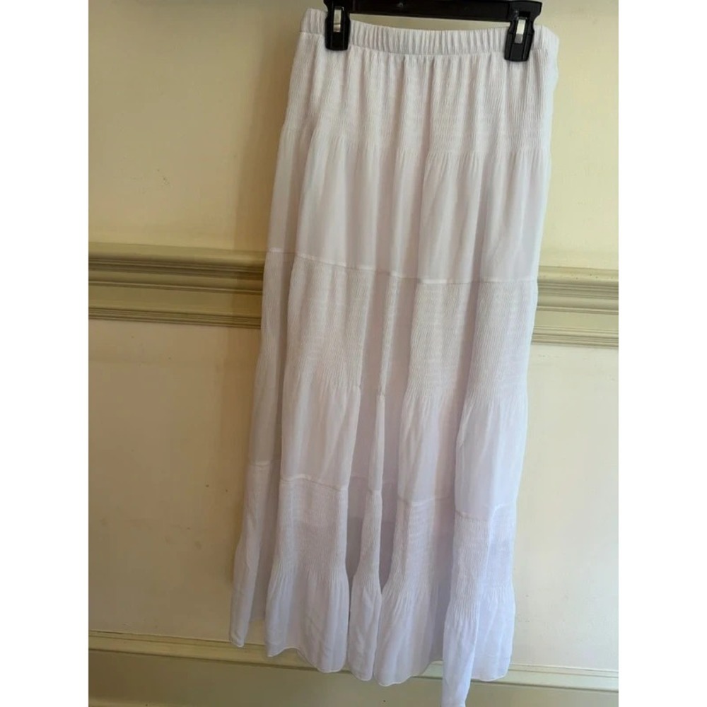 Nashalyn White Women's Ankle Skirt, Large